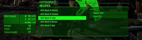 armor and keywords fallout 4|HEV Suit .